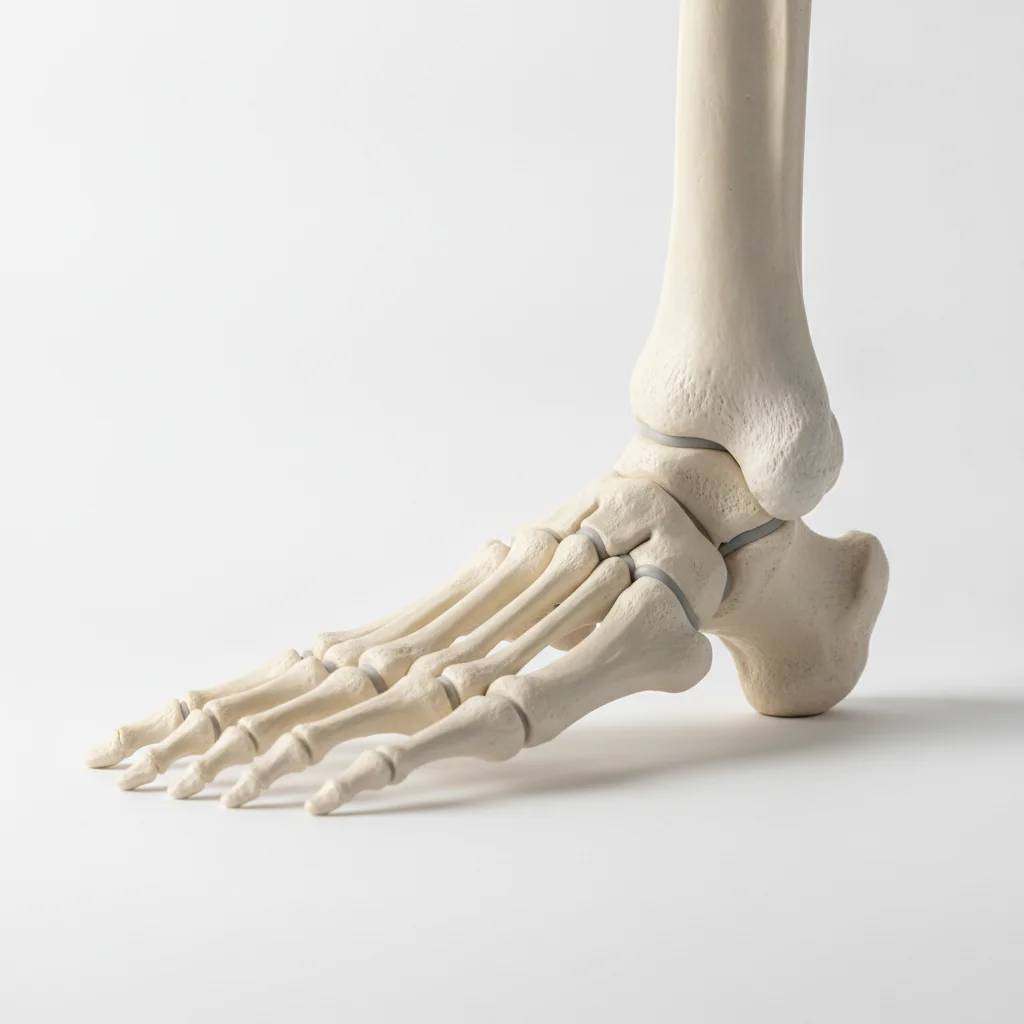 Model anatomiczny pokazujący kości stopy