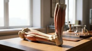 Model anatomiczny goleni przedstawiający budowę podudzia